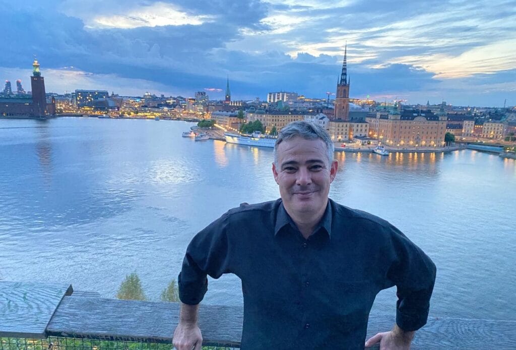 Carlos Jantsch, criador do Blog de Viagens Viajando no Roteiro, em Estocolmo, Suécia