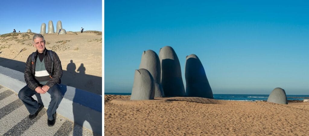 Roteiro de 5 Dias no Uruguai – Visita à escultura La Mano na Playa Brava em Punta del Este
