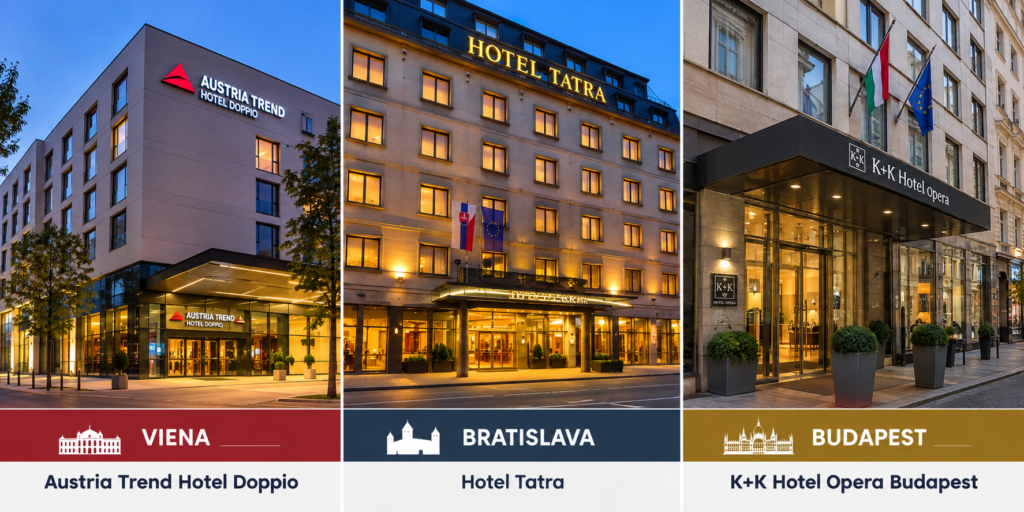Austria Trend Hotel Doppio, Hotel Tatra e K+K Hotel Opera Budapest